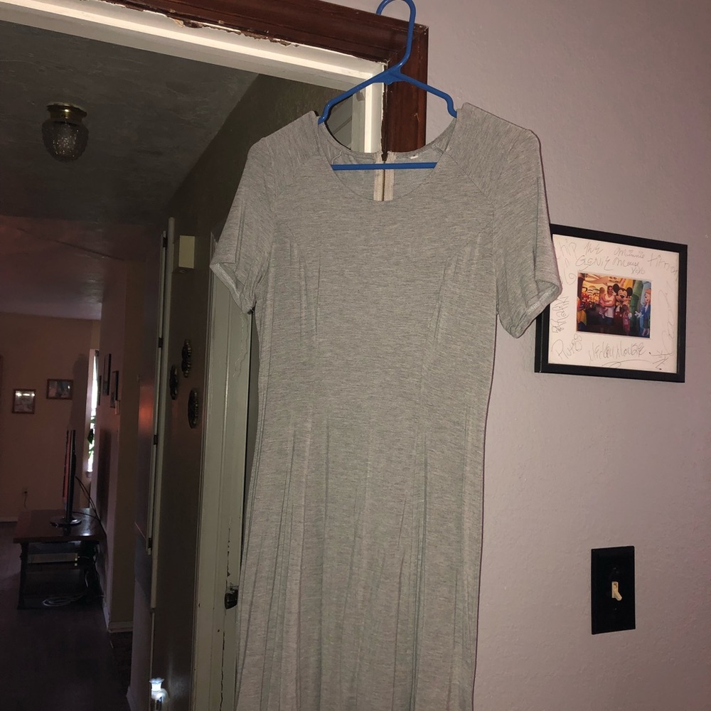 casual gray t shirt dress